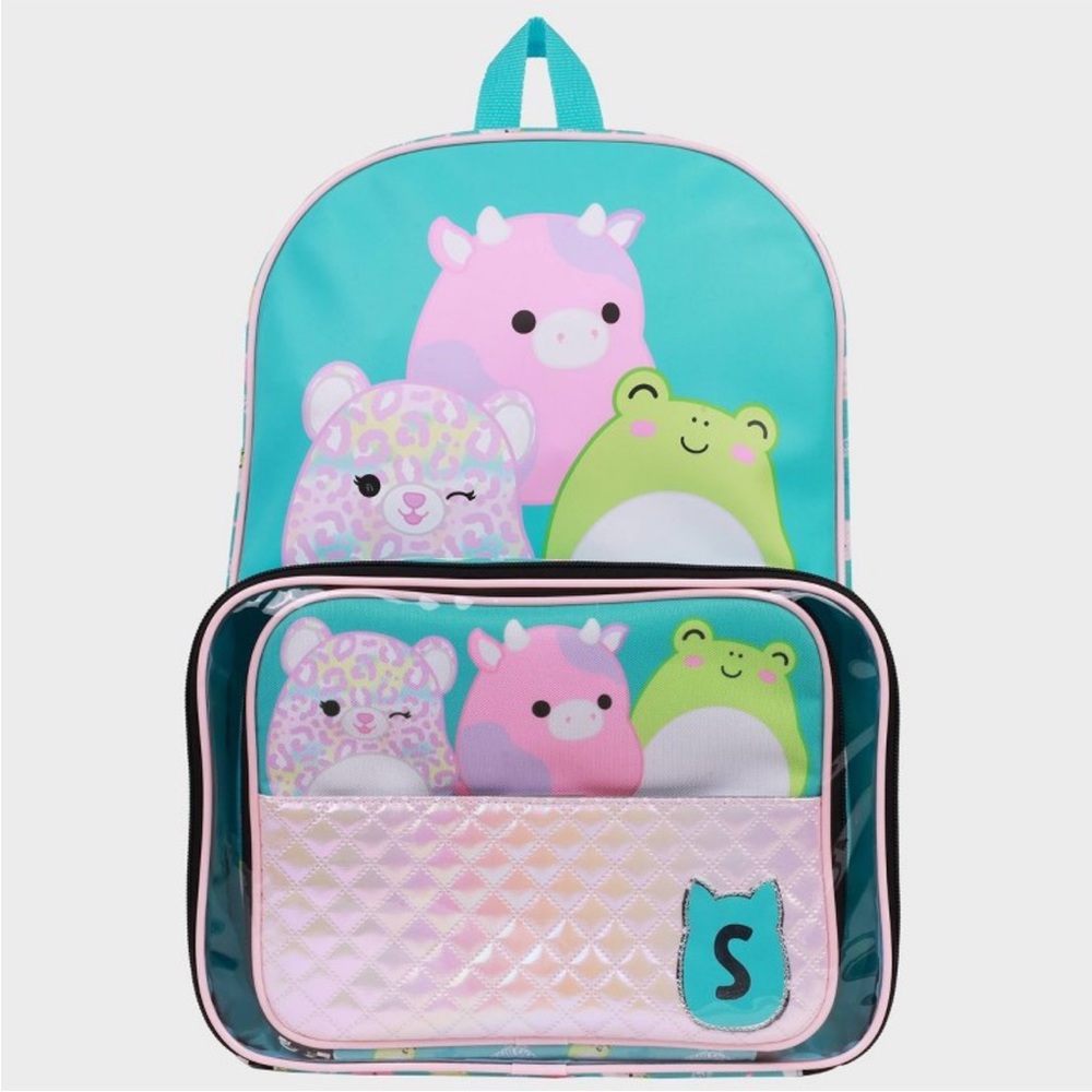 Squishmallows Backpack with Lunchbag NWT